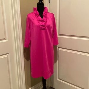 Gretchen Scott NWT jersey ruffle neck dress